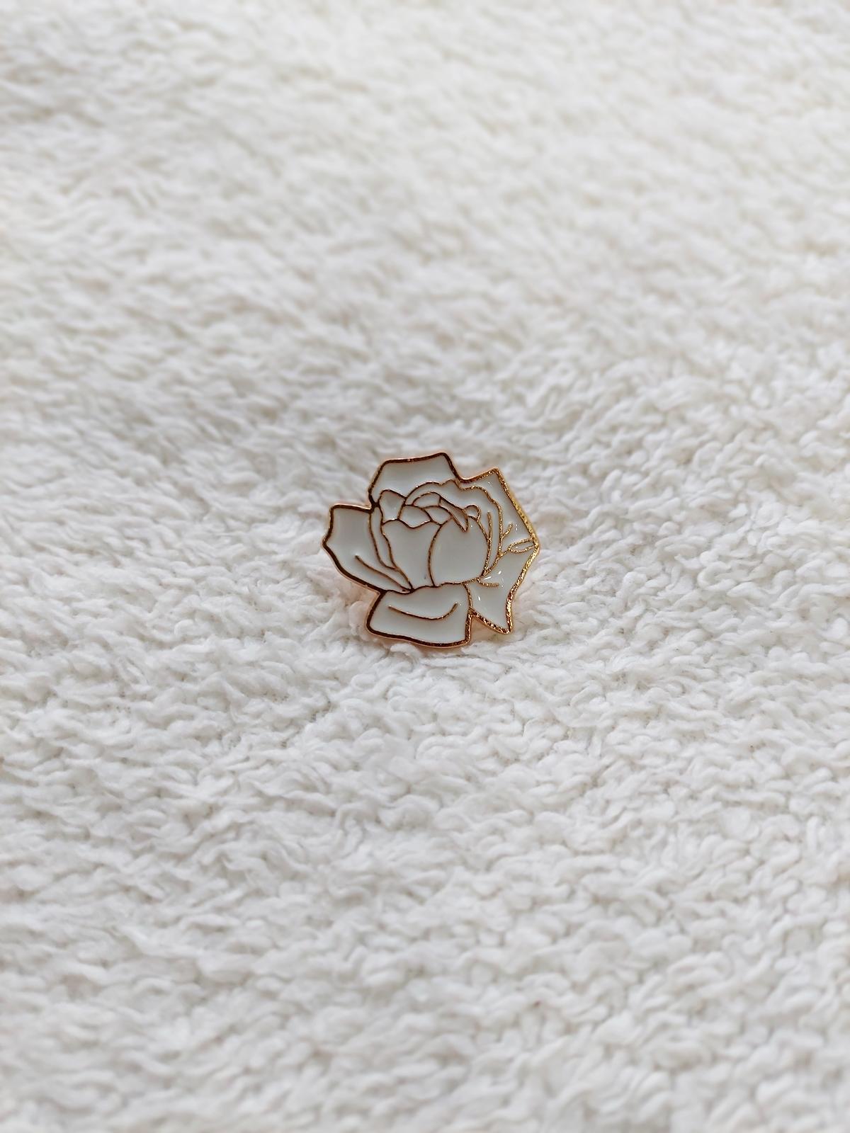 Rozet Metal Gül Çiçek Rose