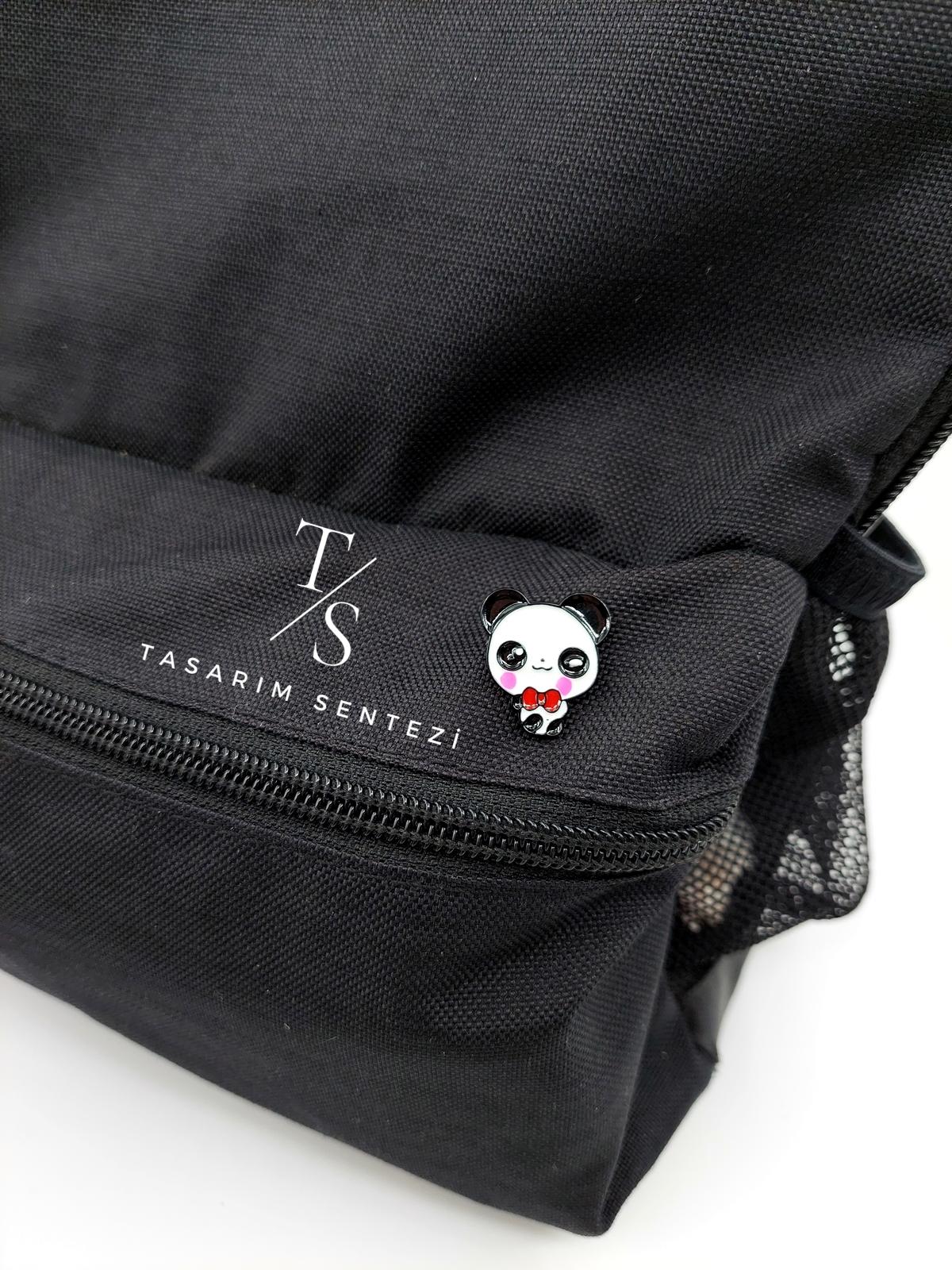 Rozet Metal Panda Ayı Küçük Sevimli