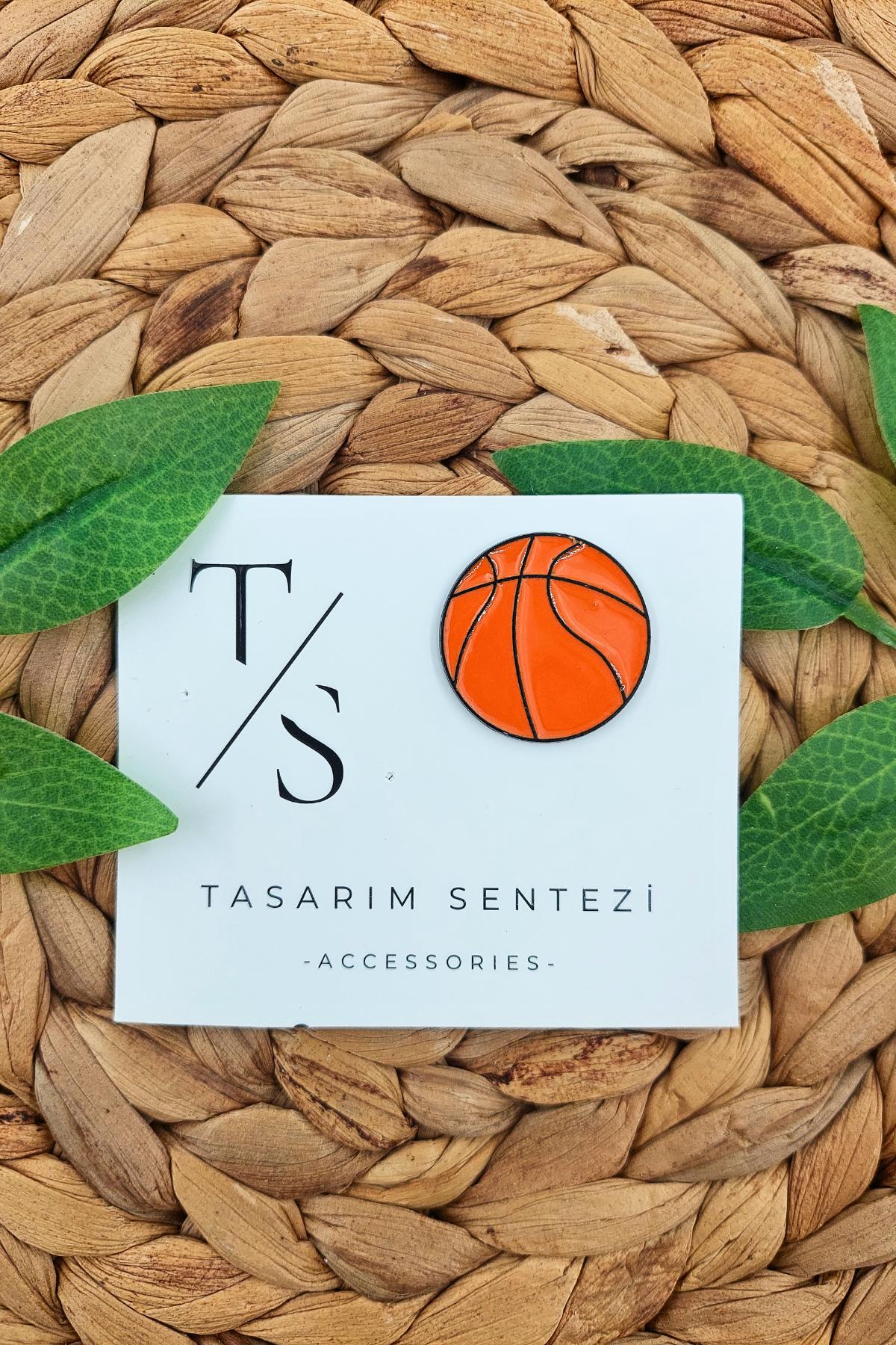 Rozet Metal Basketbol Topu Spor Nba Basket