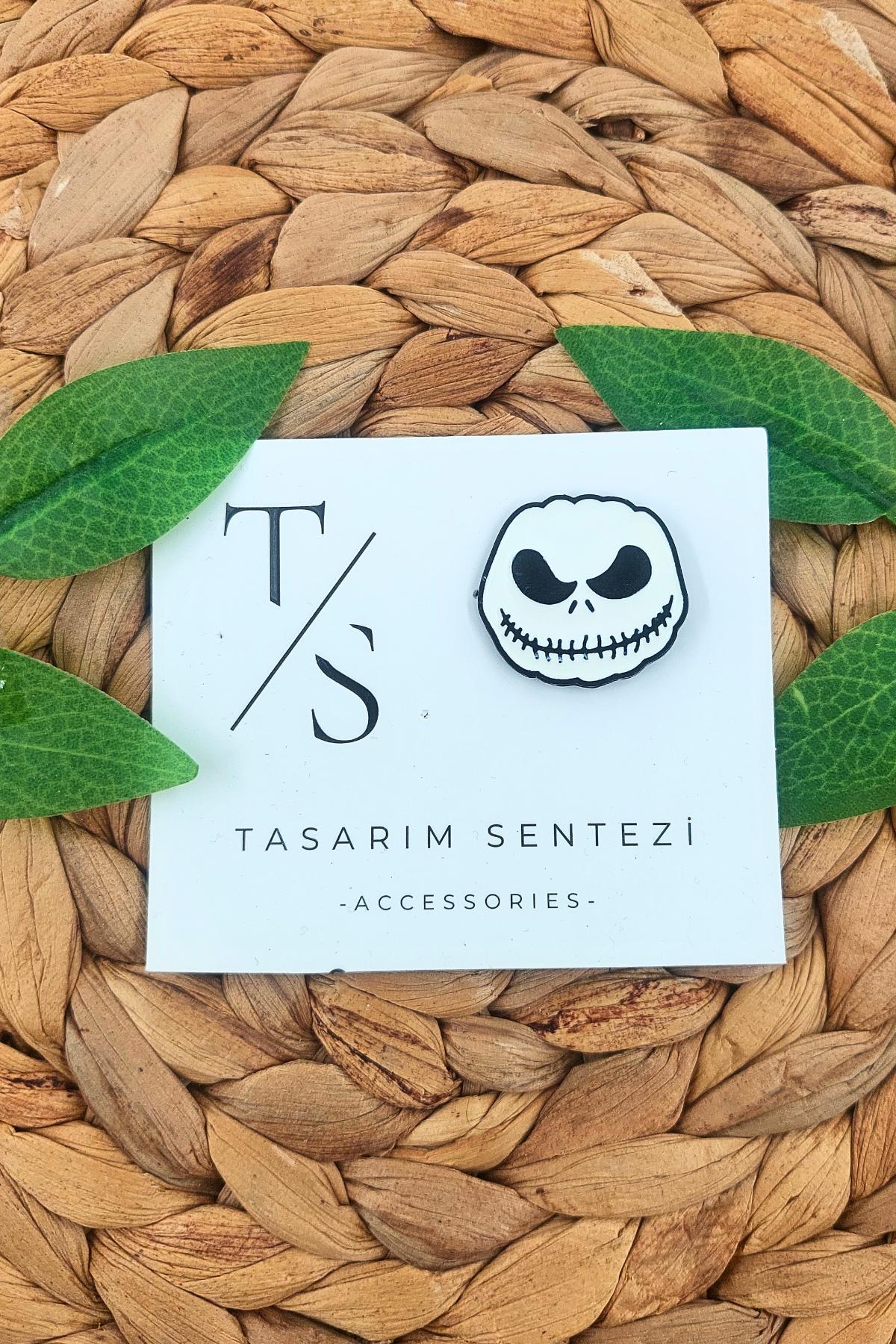Rozet Metal Skellington Noel Gecesi Kabusu Halloween