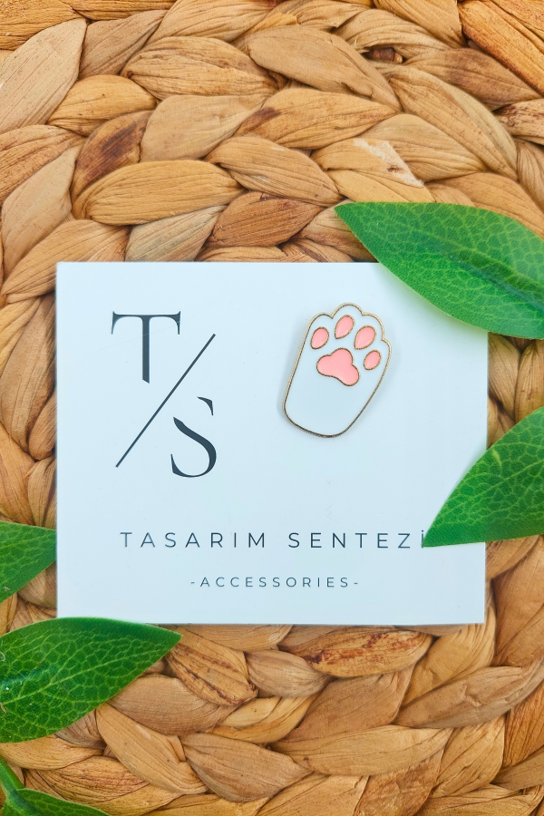 Rozet Metal Pati Kedi Köpek Ayağı Hayvan