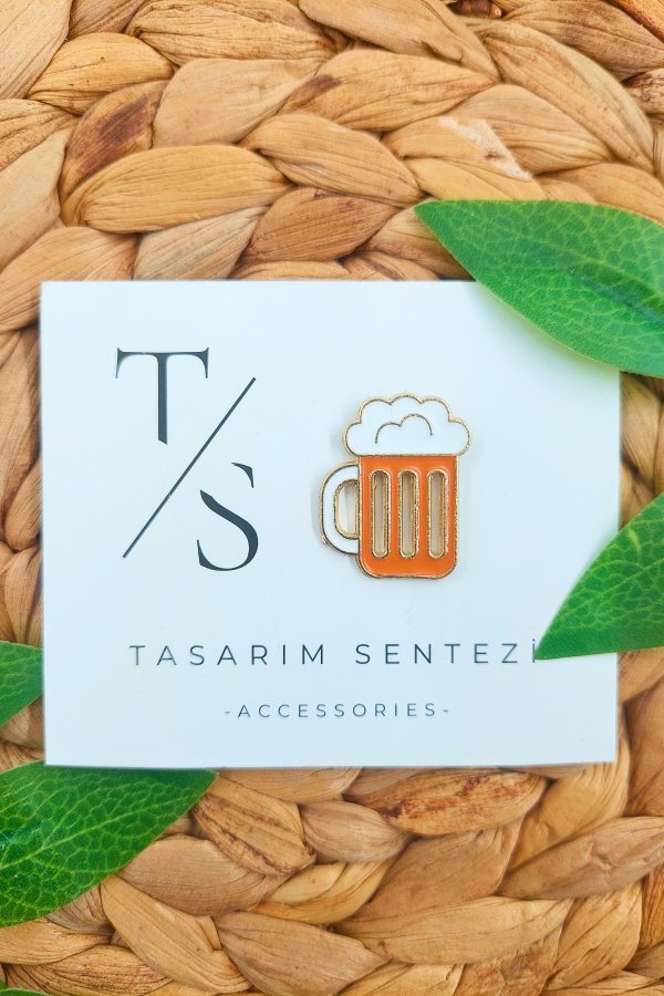 Rozet Metal Bira Bardağı Arjantin Bar Barmen