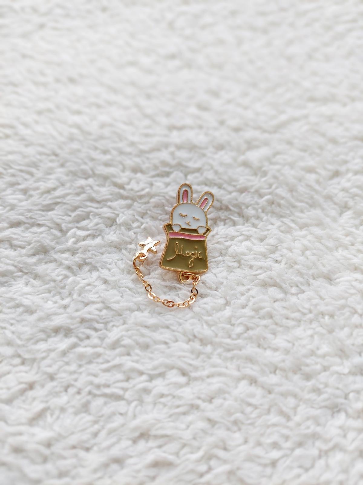 Badge Metal Rabbit Hat Wizard