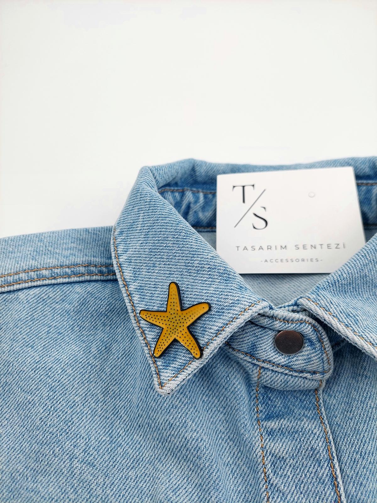 Badge Metal Starfish Asterioda