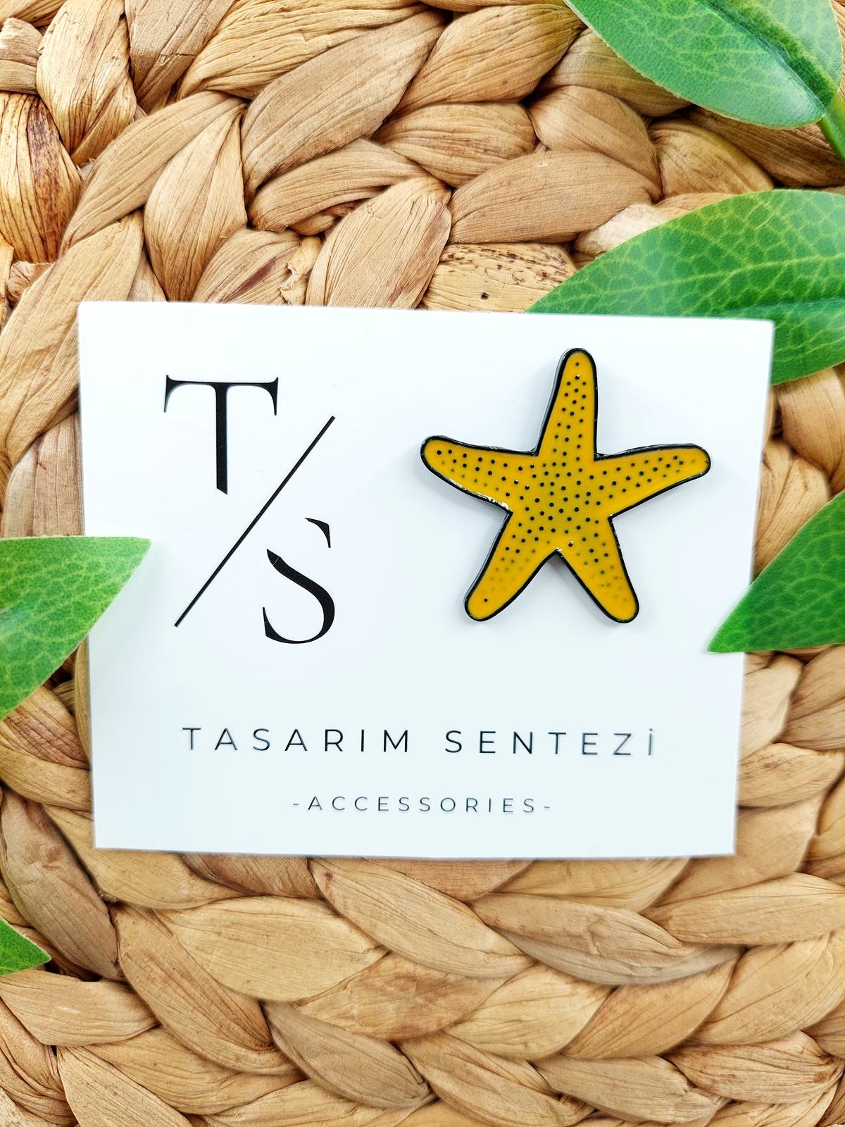 Badge Metal Starfish Asterioda