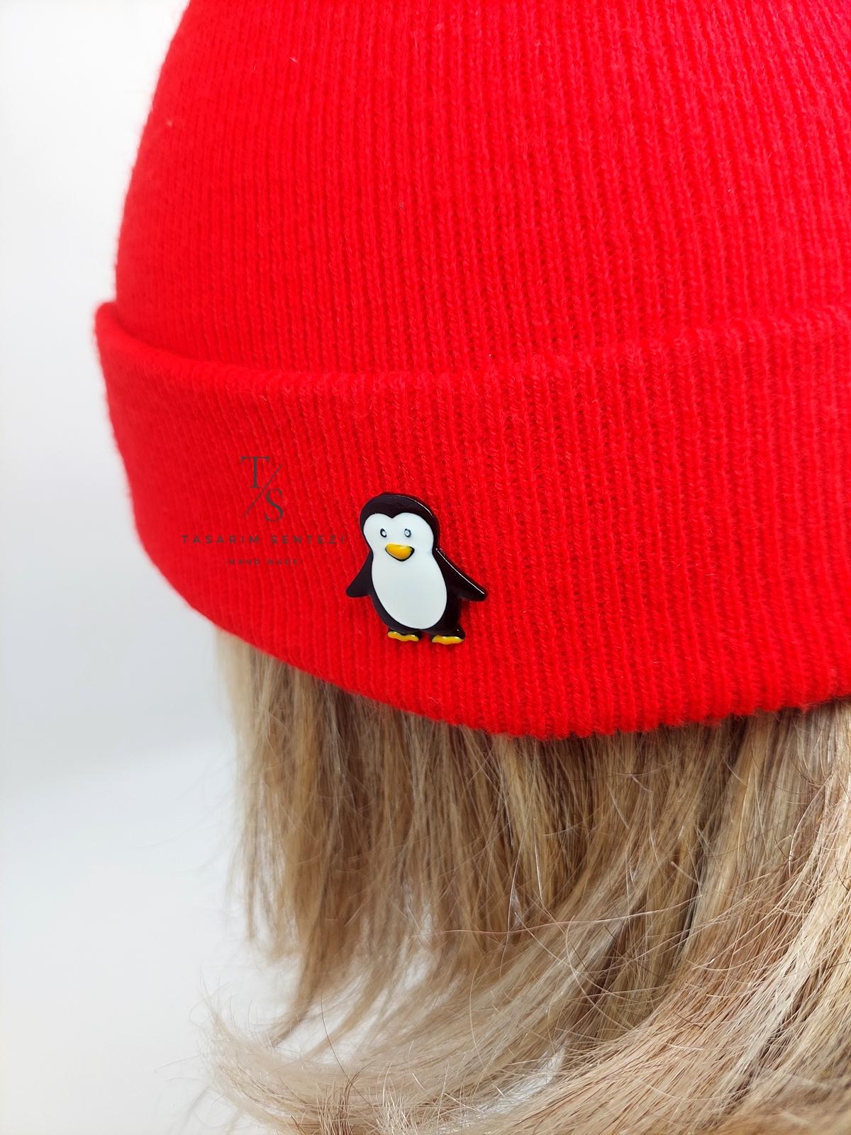 Rozet Metal Penguen Hayvan Alaska Linux