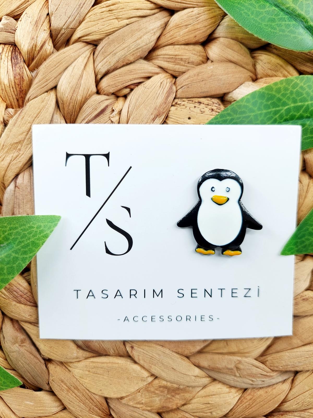 Rozet Metal Penguen Hayvan Alaska Linux