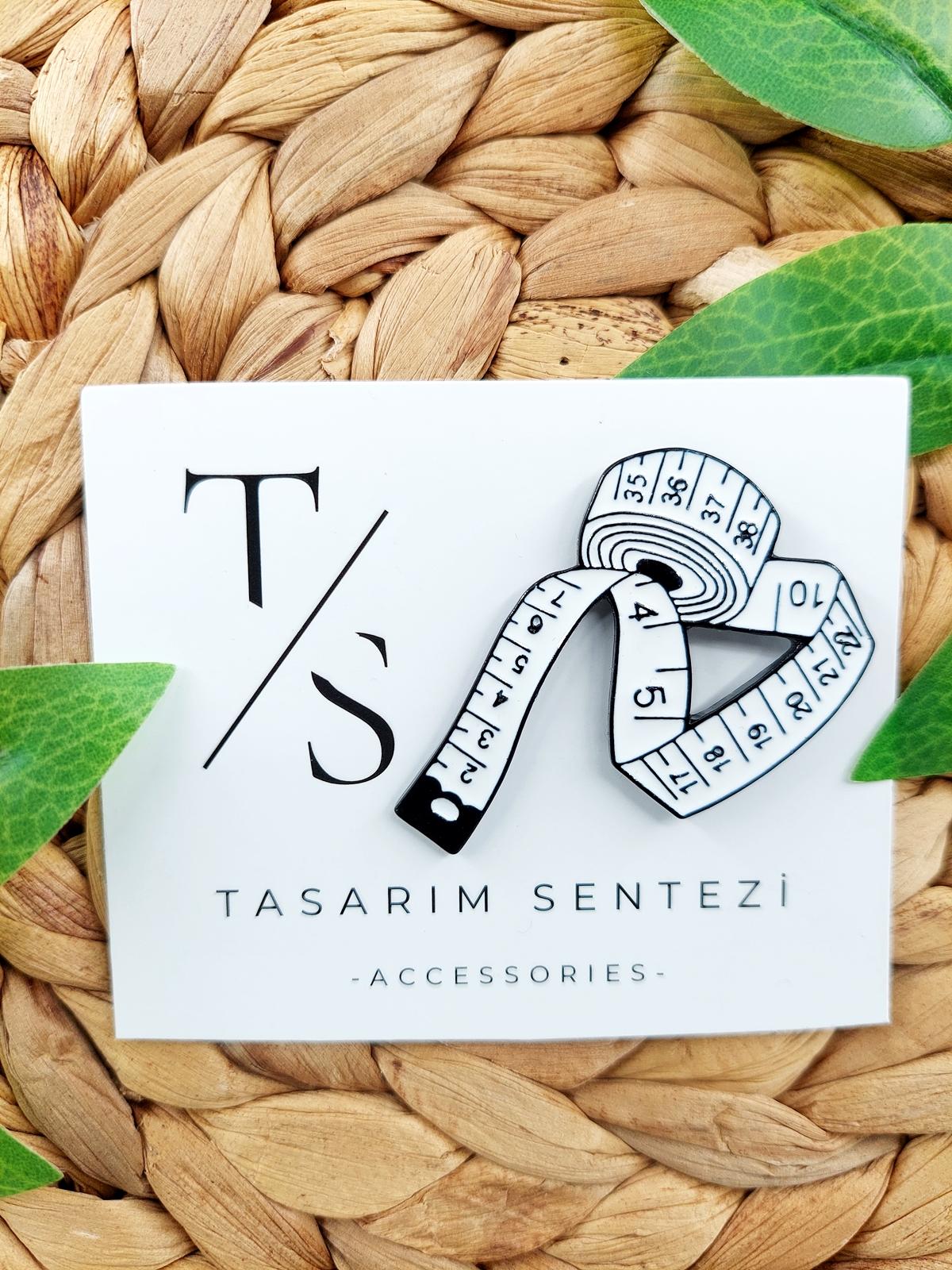 Rozet Metal Mezura Terzi Metre Ölçü
