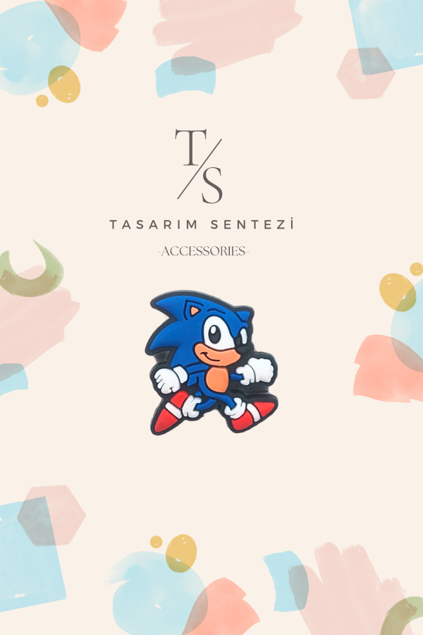 Rozet Silikon Sonic Kirpi The Hedgedog Oyun Film