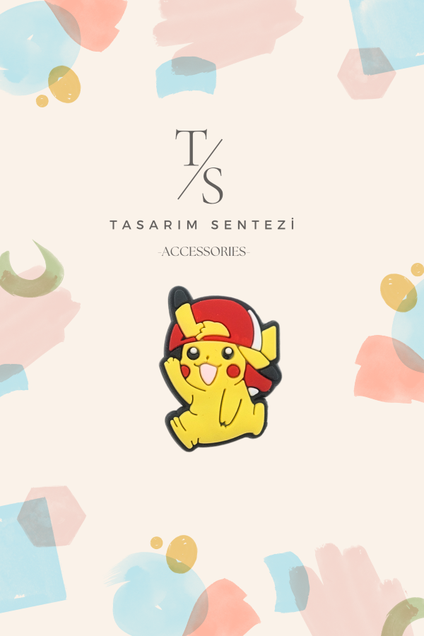 Badge Silicone Pikachu Pokemon Pika Cartoon