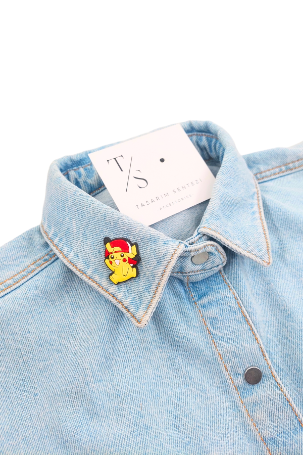 Badge Silicone Pikachu Pokemon Pika Cartoon