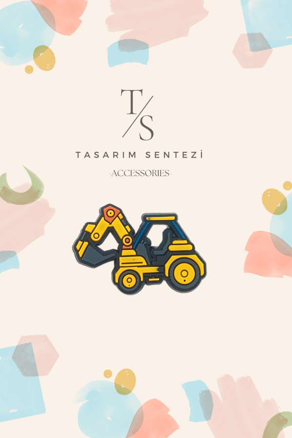 Badge Silicone Bucket Crane Excavator Work Machine