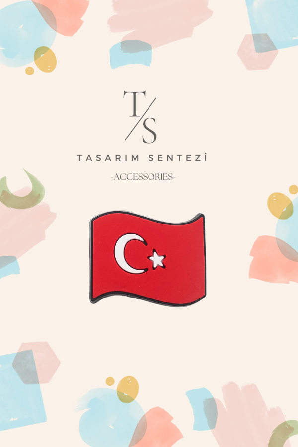 Rozet Silikon Türk Bayrağı Al Bayrak Sancak Bayrak