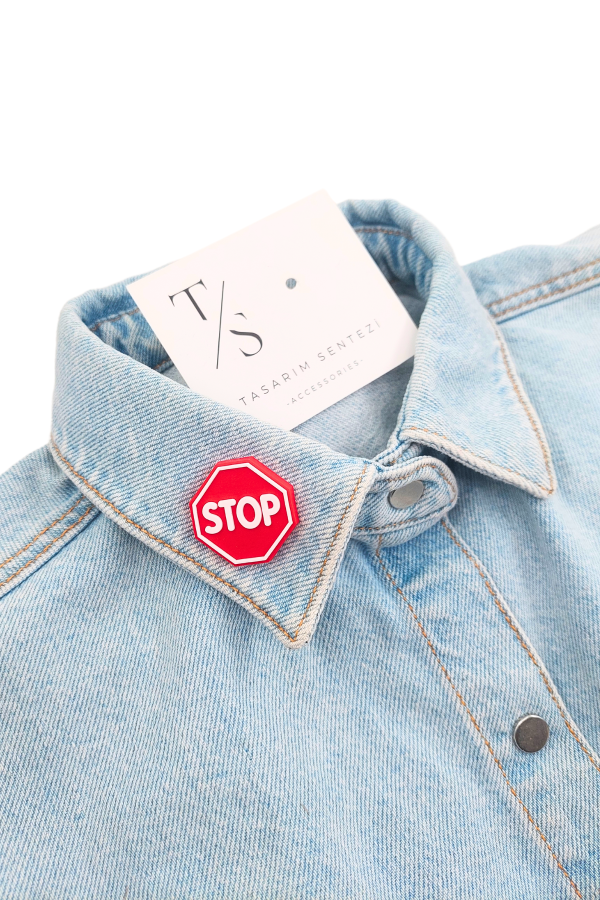 Badge Silicone Stop Sign Stop No Entry Prohibited