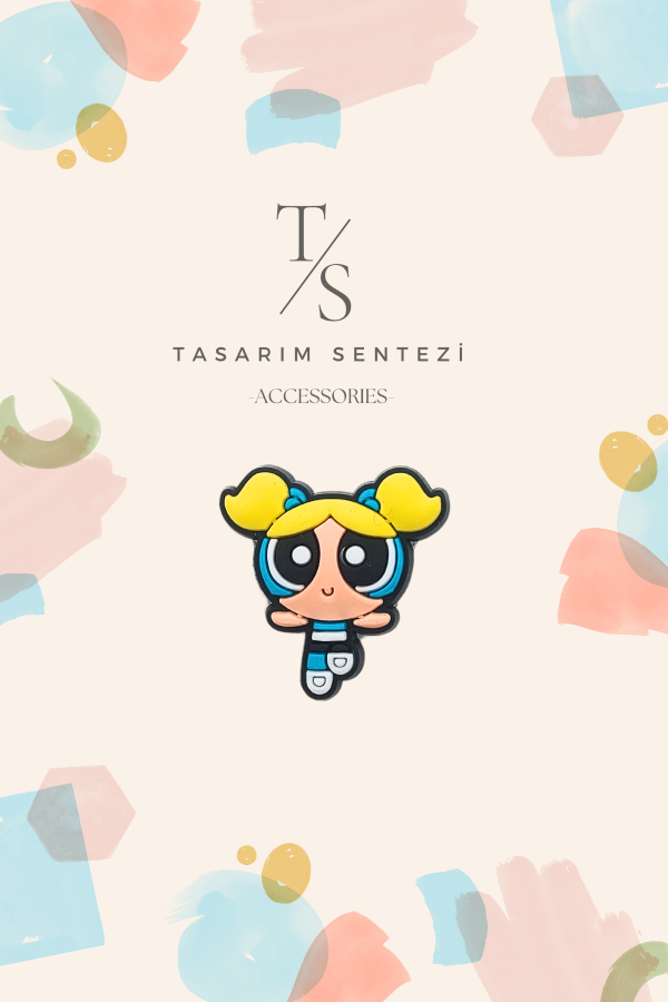 Rozet Silikon Powerpuff Girls Bubbles Çizgi Film