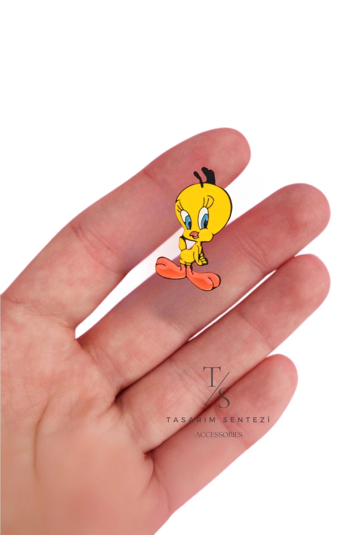Rozet Metal Tweety Sarı Kanarya Looney Tunes