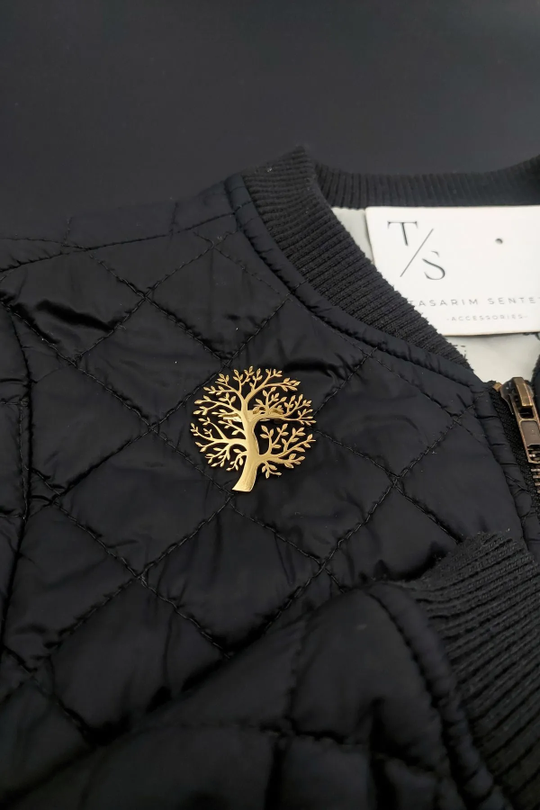 Brooch Steel Tree of Life Autumn Forest