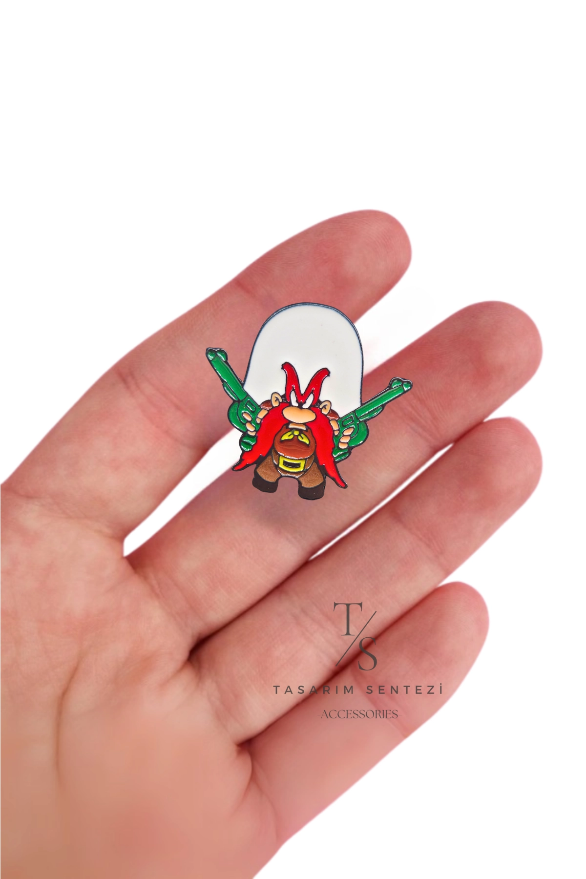 Rozet Metal Yosemite Sam Kovboy Kufurbaz Haydo