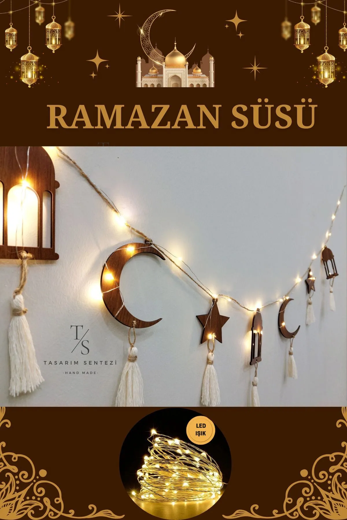 Ramadan Decorations Wooden Led Light Ramadan Eid Mubarak