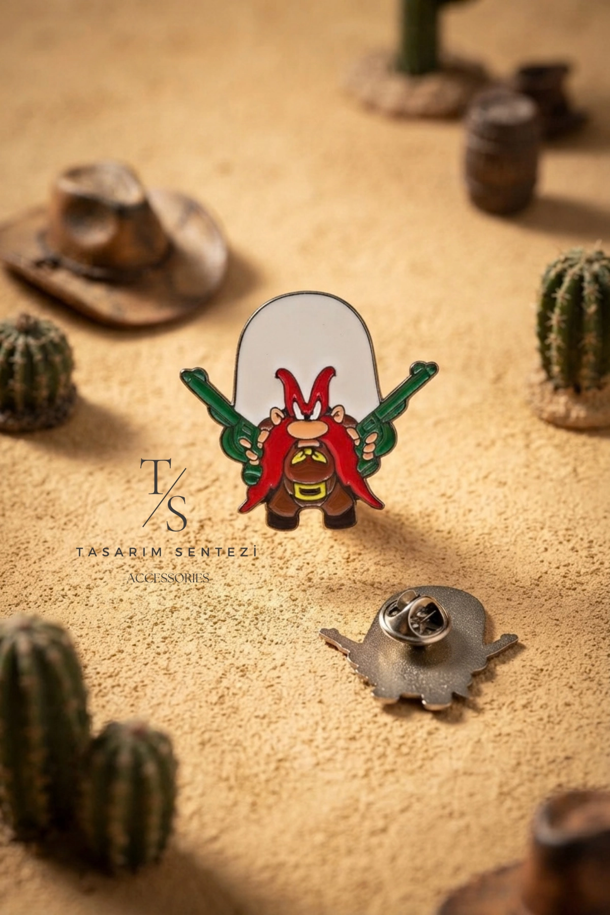 Rozet Metal Yosemite Sam Kovboy Kufurbaz Haydo