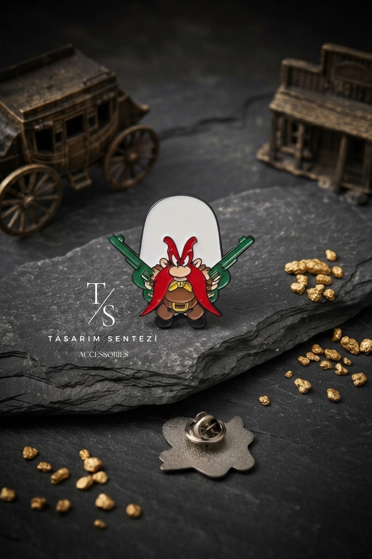 Rozet Metal Yosemite Sam Kovboy Kufurbaz Haydo