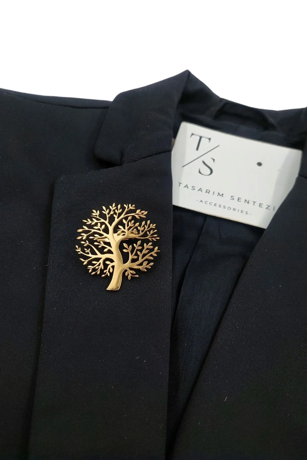 Brooch Steel Tree of Life Autumn Forest